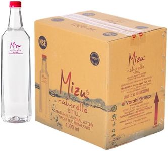 Varahi Mizu Still Naturally Alkaline Mineral Water -1 liter(12 bottles)| water from the Himalayas