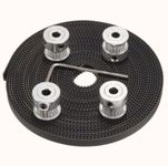 XSENTUALS 5 meter GT2 Timing Belt + 4 Pieces 16Teeth GT2 Pulley + Allen Key