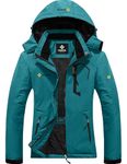 GEMYSE Women's Mountain Waterproof Ski Snow Jacket Winter Windproof Rain Jacket (Moonblue,X-Large)