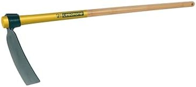 Leborgne, Houe Duopro, Douille Ronde, Largeur: 12 cm, Manche: 110 cm, Acier Forgé et Trempé, 2 outils en 1, Emmanchement à oeil conique, Fabriqué en France, Vert
