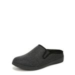 Vionic Mens Unwind Mule Slippers, Medium Fit, Black Felted Fabric, UK 11