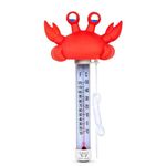 Pool Crab Floating Pool Thermometer with String, Large Size, Easy to Read, Crab Animal Shape Water Temperature Thermometer For Outdoor & Indoor Swimming Pool, Hot Tub, Spa, Aquarium & Fish Pond