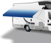 DNYKER 14' RV Awning Fabric Replacement, Heavy Duty 16.2oz Weatherproof Vinyl RV Awning Fabric, Universal Outdoor Canopy for Camper, Trailer and Motorhome, Blue Gradient