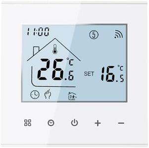 Termostato WiFi para caldera de gas, termostato Wi-Fi, pantalla LCD, botón táctil, retroiluminado, programable con Alexa Google Home y teléfono App (M4)