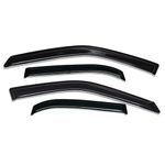 Lightronic WV94550 Outside-Mount Side Window Visor Deflector Rain Guard, Dark Smoke, 4-Pieces Set, Fits 2006-2012 Ford Fusion, 2007-2012 Lincoln MKZ, 2006-2010 Mercury Milan, 2006 Lincoln Zephyr