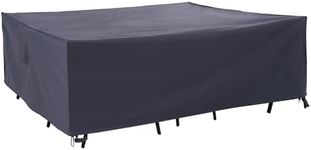 F&J Outdoors Patio Furniture Covers Waterproof UV Resistant Outdoor 7 Piece Furniture Cover Sectional Sofa Cover, 90" W x 60" D x 27.5" H
