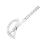 Protractor Ruler, Engineer Protractor Goniometer 15cm Ruler 0-180° Degrees Angle Finder Gauge Arm Adjustable Measuring Ruler Stainless Steel for Woodworking Carpenter Painting Drawing(80×120mm)