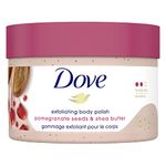 Dove Exfoliating Body Polish Scrub For Silky, Soft Skin Pomegranate and Shea Butter Body Scrub Exfoliates and Provides Lasting Nourishment 10.5 oz