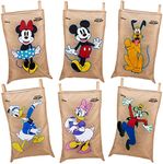 Disney Pixar Sack Race Party Games by GoSports - 6 Pack Bags for Kids - Mickey & Friends, Cars, and Roo Racers