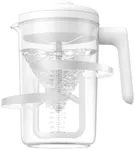 Electric Baby Formula Mixing Pitcher, NehNeh Baby Bi-Directional Alternating Stirring | No Air Bubble | No Clumps | No Drip Spout | Spill-Free Lid | Infant Formula Pitcher Mixer 36Oz, BPA Free-White