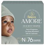 Pampers AMORE, Size 0, Our Best Diaper, 1 Pack (Count of 76)