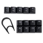 HUYUN Cherry MX Key Switch FPS & MOBA Gaming Keycaps Backlit Key Caps Replacement for Corsair Gaming Keyboards (13 Keys Black)