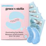 grace & stella Award Winning Under Eye Mask (Blue, 6 Pairs) Reduce Dark Circles, Puffy Eyes, Undereye Bags, Wrinkles - Gel Under Eye Patches, Vegan Cruelty-Free Self Care