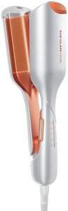SHEGLAM Hair Beach Babe Hair Waver 2 Barrel Crimper 1 Inch with Smart Timer & Adjustable Temps Dual Voltage, Anti-Scald, Easy to Use