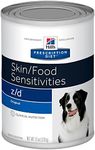 Hills Prescription Diet Z/D Food Sensitivities Dog Food Cans - 12 x 370g