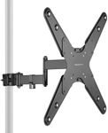 Mount-It! TV Pole Mount, Full Motion Universal TV Bracket, VESA 75x75 to 400x400, Fits TVs and Monitors 32" - 55", Clamp Fits Poles from 1.1" to 1.96", Extendable Arm, for POS, Trade Shows, Gazebo