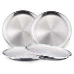 Kids 18/8 Stainless Steel Plates Dishes HaWare Toddlers Dinnerware Set for Home/Party/Gathering BPA-Free Unbreakable and Dishwasher Safe -4 Pack