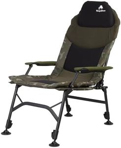 CampFeuer Sedia da pesca camouflage verde oliva | Sedia da campeggio regolabile in altezza | Sedia da carpa pieghevole | Outdoor Travelchair per campeggio, tenda, pesca