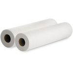 Farla Medical Select Hygiene Premium Rectangular Paper Couch Roll - Medical Beauty Massage Paper Roll - 2 Ply - 40 Metres per Roll - White - Pack of 2