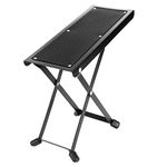 Guitar Foot Stool, 4 Levels Height Adjustable Guitar Foot Rest Stool, Foldable Guitar Foot Stand for Guitars Ukulele Classical Guitar Player, Black, Metal Guitar Pedal