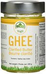 Yogti [Made in Canada] Turmeric Grass-Fed Ghee, Quality Clarified Butter Fat from Pasture-Raised Cows, Non GMO, Lactose and Gluten Free – 250 g