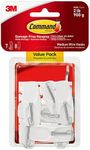 Command Wire Toggle Hook, Value Pack - 7 Hooks (Medium, White), 8 Adhesive Strips - Removable Hanging Hook for Various Surfaces - Damage Free Hanging