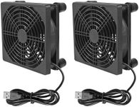 2Pcs 120mm Fan DC 5V USB DIY Dual Ball Bearing Router Cooler Fan with Protective Net Desktop Cooling Fan 4.74in Computer DVR TV Box Cooler Case Fan