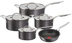 Tefal Jamie Oliver Cook's Classics 5 Pieces Non-Stick Pots & Pans Set,24cm Frying Pan,18cm Saucepan plus lid,20cm Saucepan plus lid,24cm Stewpot plus lid,26cm Deep Sautépan plus lid,Oven-Safe,H9125S44