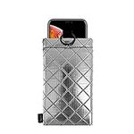 PHOOZY Apollo II Thermal Phone Case with AGION Lining and Keyring - AS SEEN ON Shark Tank - Insulated Cold Weather Case Extends Battery Life, Prevents Freezing, Drop Proof. (Large - Silver)