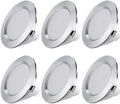 12 Volt LED Lights for RV Boat Trailer Camper - Daylight 6500K 300 Lumens 3W, Low Voltage Recessed Light Dimmable, Pack of 6