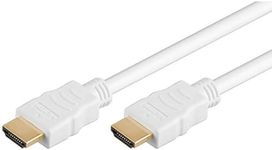 PremiumCord 4K High Speed HDMI + Ethernet Cable 0.5 m, Compatible with Video 4K 2160p, Full HD 1080p, Deep Colour, 3D, ARC, HDR, 3X Shielded, 10.2Gbps, Gold-Plated Connectors, White