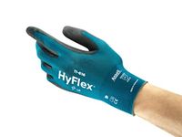 Ansell HyFlex 11-616 Ultra-Thin Work Gloves in Nylon, Multi-Purpose Protection Glove for Professionals, DIY, Industrial, Mechanics, Durable PPE Workwear, Men Women, Blue, Size L (12 Pairs)
