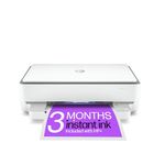 HP Envy 6020e All in One Colour Printer with 3 months of Instant Ink included with HP+, White