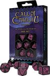 Q-Workshop Call of Cthulhu 7E: Black & Magenta Dice Set (QWOCTR3P)
