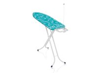 Leifheit Ironing Board Air Board M Compact for Fast Ironing, Iron without Creases, extra light Ironing Board for Steam Iron for Smooth Laundry, 120 x 38 x 78-98 cm
