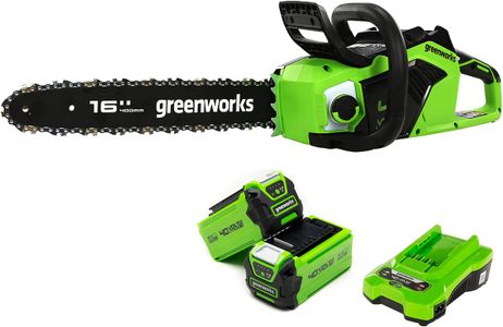 Greenworks 40V Cordless Chainsaw – 40cm Bar, Battery Powered