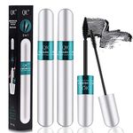 Lash Cosmetics Vibely Mascara, Vibely Mascara 5x Longer Waterproof, 4D Silk Fiber Lash Mascara, 2 in 1 Mascara for Natural Lengthening and Thickening Effect, Boxed Package (2 Pcs)