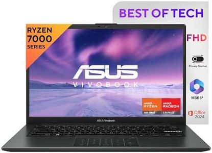ASUS Vivobook Go 14, AMD Ryzen 3 7320U,Thin & Light (AMD Radeon iGPU/8GB RAM/512GB SSD/FHD/14/60Hz/42WHrs/Windows 11/M365 Basic (1Year)*/Office Home 2024/Mixed Black/1.38 kg) E1404FA-NK3325WS