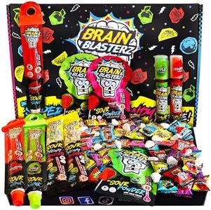 Brain Blasterz Super Sour Candy Variety Pack, Gift Box & Challenge Kit