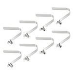 PATIKIL 10x6mm Kayak Paddle Snaps, 8 Pack Pole Push Button Spring Clips Steel Hollow Button Locking Tube Single Pin for Camping Awning Tent Pole