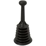 Plumb Craft 11 1/2" Universal Powerful Mini Home Plunger, Black (1 Pack)