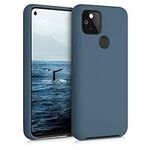 kwmobile Case Compatible with Google Pixel 5 Case - TPU Silicone Phone Cover with Soft Finish - Dark Slate