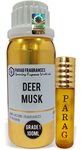 Parag Fragrances Deer Musk 100Ml Natural Attar (With Empty Fancy Bottles) Alcohol Free Grade 1 Natural Attar/Perfume Oil/Essential Oil For Clothes, Religious Use & Cosmetics Making