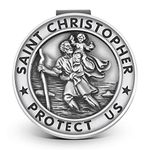 AKITSUMA Saint Christopher Visor Clip, Car Automotive Accessories, Gift for New Driver (Saint Christopher)