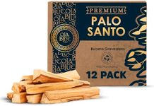 Palo Santo Smudging Sticks Premium (12 Pack) from Peru -100% Natural Incense, High Resin for Spiritual Cleansing-Substantially Hand-Picked Ethically Wild Harvested-Sustainable Packaging