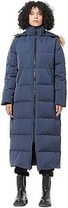 Fitouch Women's Waukee Long Down Parka | 750+ Fill Power Insulation | Maxi Jacket | Water-resistantg Puffer Coat| BalanceWarmer Ratio| Navy | Size XL