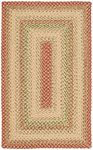 SAFAVIEH Braided Collection Accent Rug - 2'6" x 4', Rust & Multi, Handmade Country Cottage Reversible, Ideal for High Traffic Areas in Entryway, Living Room, Bedroom (BRD303A)