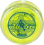 Duncan Toys Pulse LED Light-Up Yo-Yo, Intermediate Level Yo-Yo with Ball Bearing Axle and LED Lights, Clear/Green