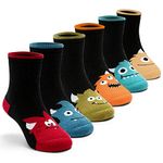 Big Boys Wool Socks Kids Winter Warm Socks Thermal Crew Socks for Boys 6 Packs Monster 8-10 Years