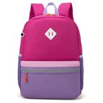 HawLander Little Kids Backpack for Boys Toddler School Bag Fits 3 to 6 years old, Rose Purple, S, School Backpack